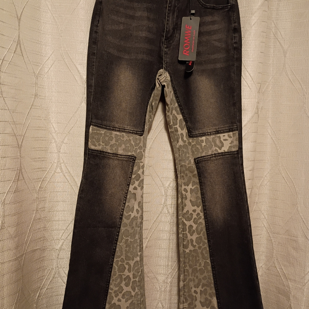 Women's Black and Gray Jeans